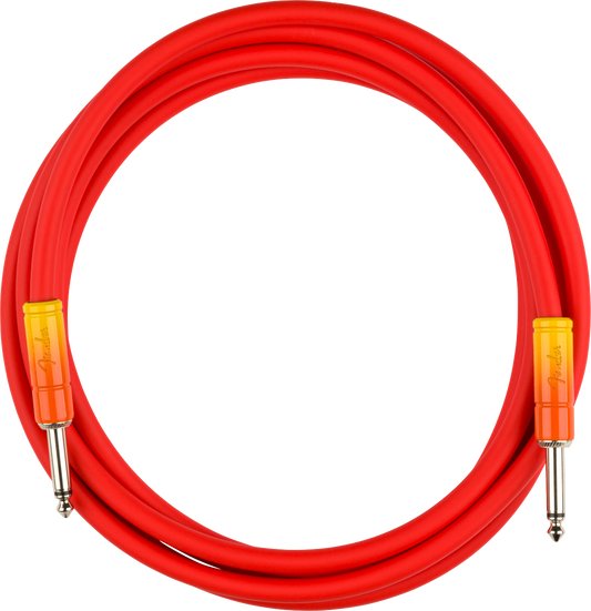 Fender Ombré Instrument Cable, Straight/Straight, 10', Tequila Sunrise