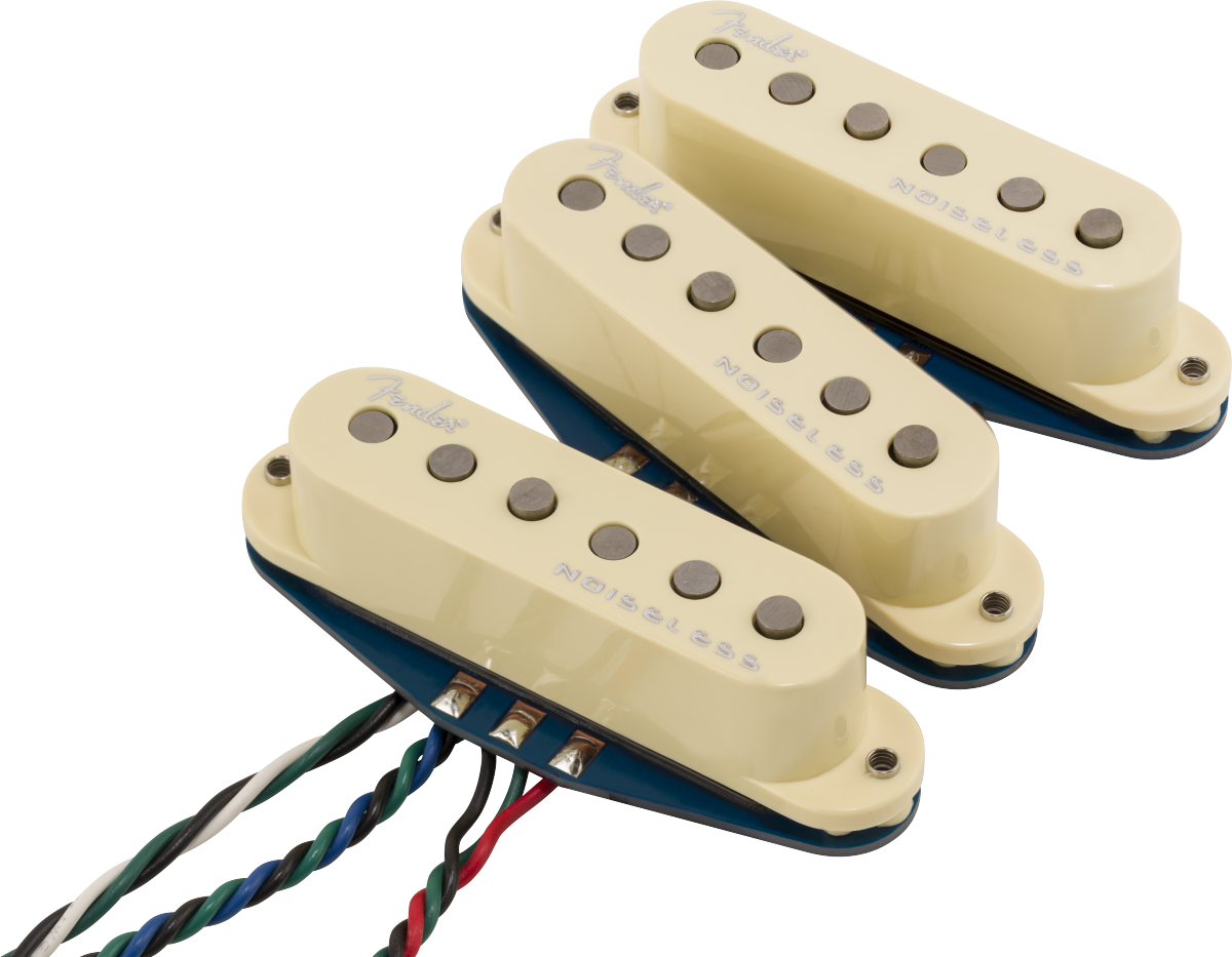 Fender Ultra Noiseless Vintage Stratocaster® Pickup Set, Vintage White (3)