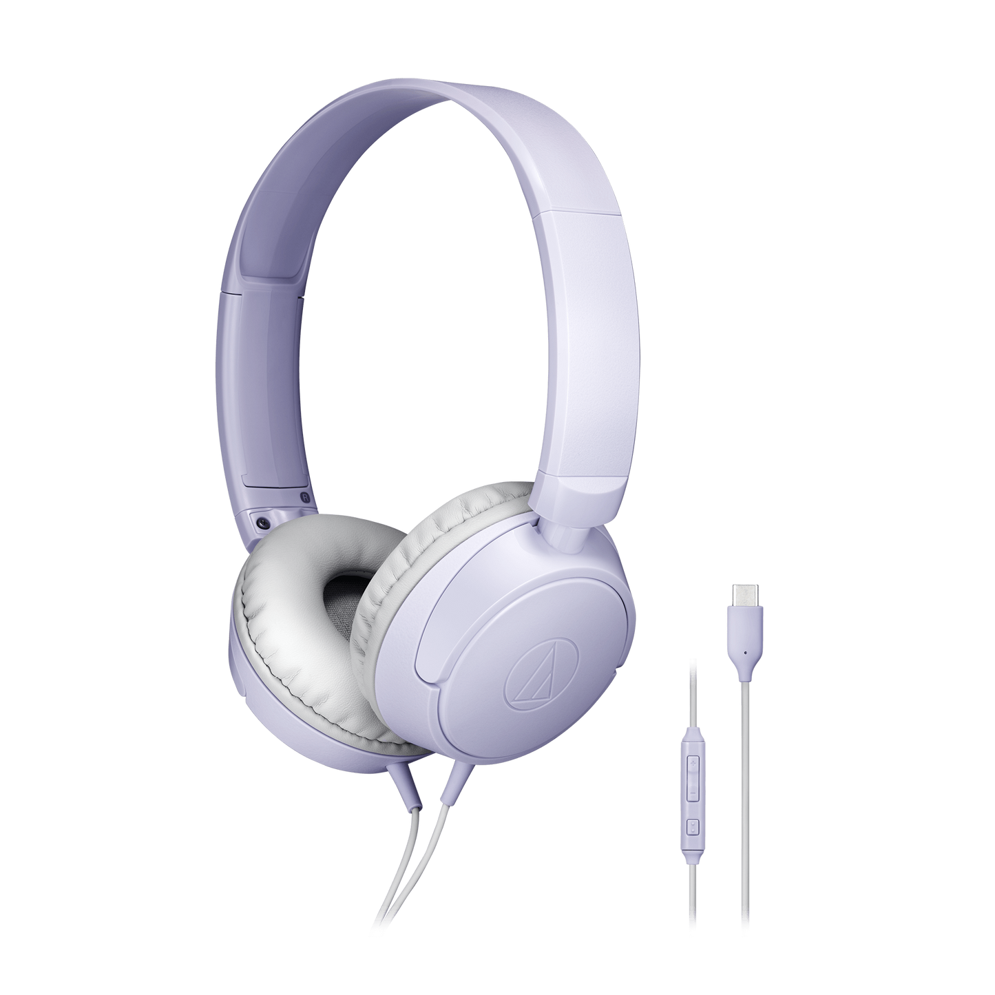 Audio Technica ATH-S120C On-Ear USB-C Headphones - Light Violet