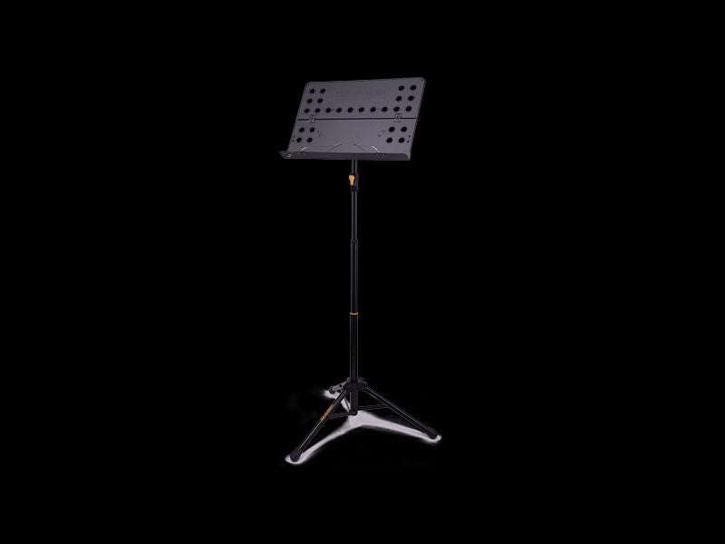 Hercules BS418BPLUS 3-Section Music Stand, With Perforated Foldable Desk