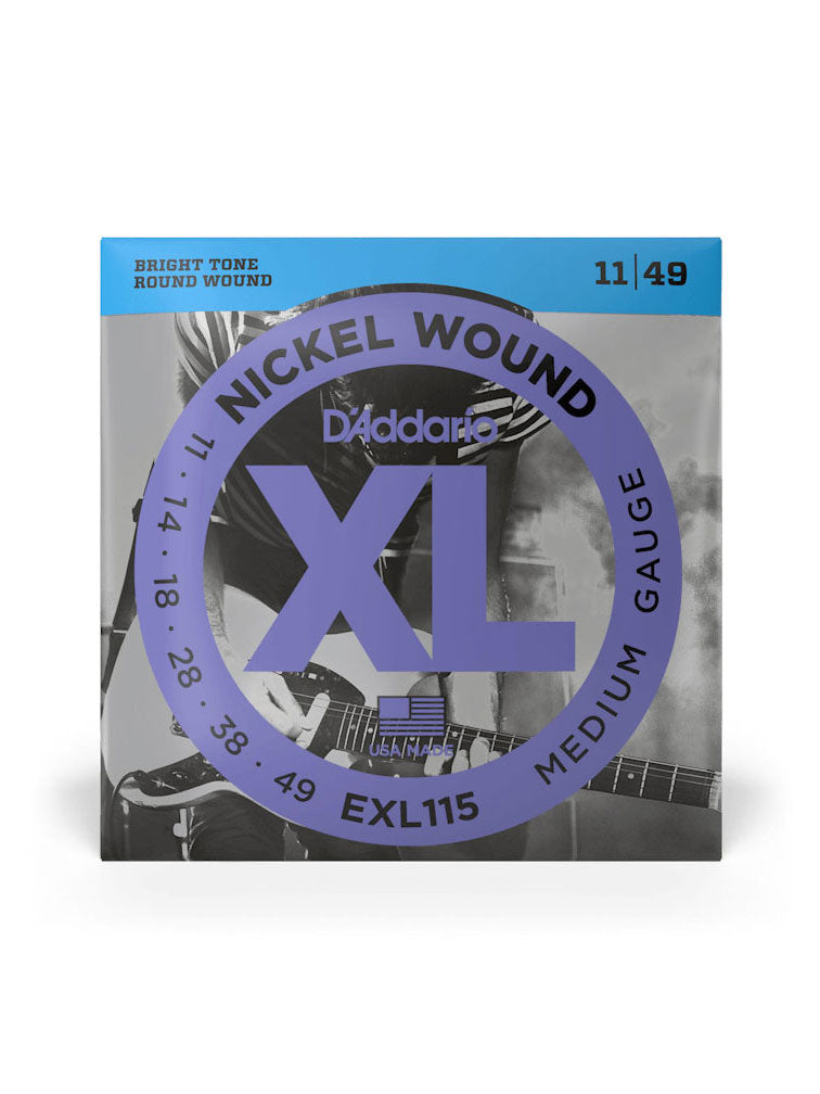 D'Addario XL Nickel EXL115 Medium 11-49 6-String Electric Guitar Strings