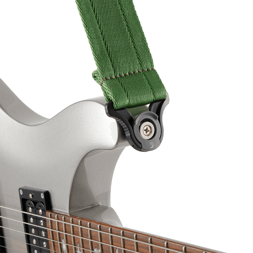 D'Addario Auto Lock Polypro Guitar Strap - Green