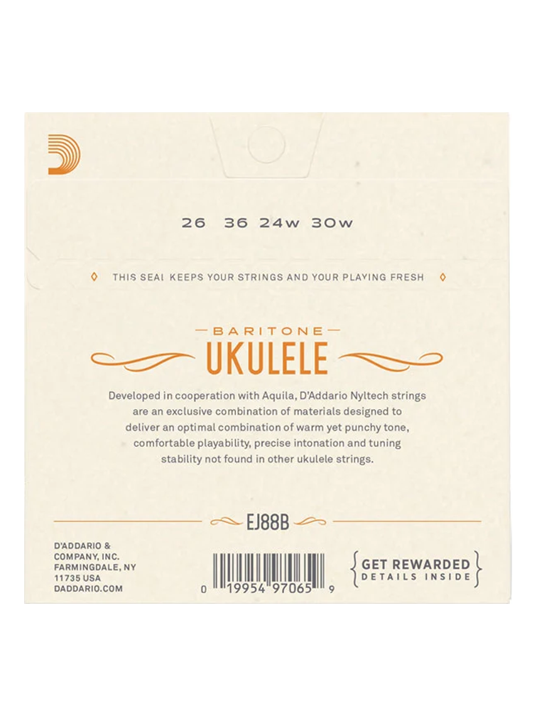 D'Addario EJ88B Nyltech Baritone Ukulele Strings