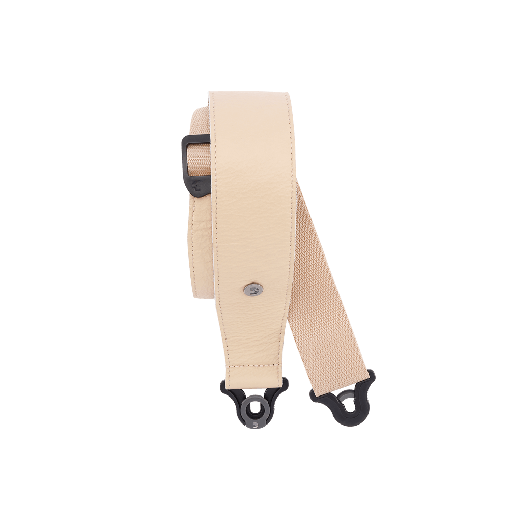 D'addario Comfort Leather Auto lock Guitar Strap - Tan