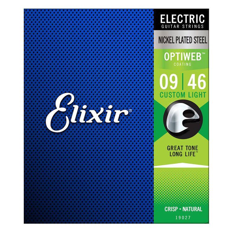 Elixir Optiweb Custom Light 9-46 Nickel Plated Steel 6-String Electric Guitar Strings