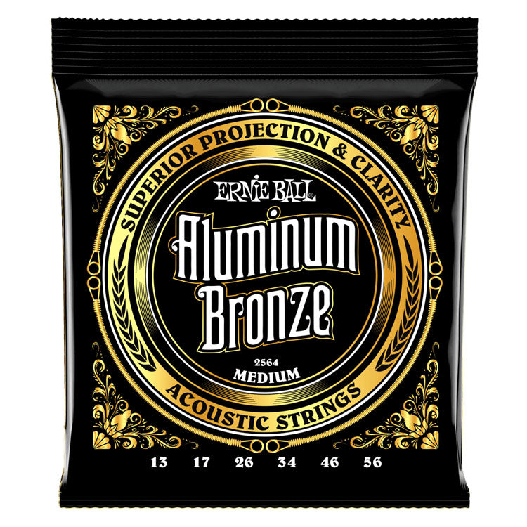 Ernie Ball Aluminium Bronze Medium 13-56 6-String Acoustic Guitar Strings