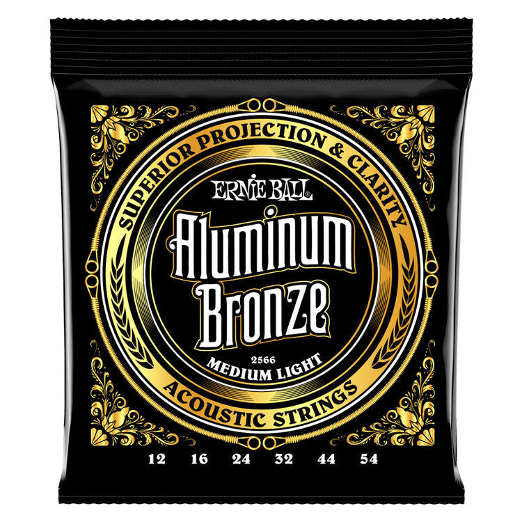 Ernie Ball Aluminium Bronze Medium Light 12-54 6-String Acoustic Guitar Strings