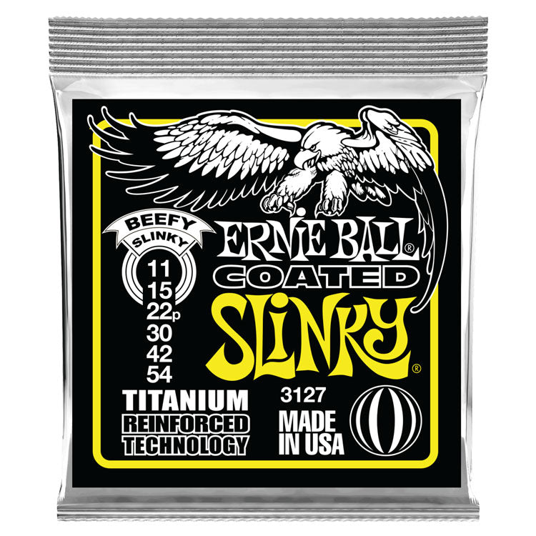 Ernie Ball Beefy Slinky 11-54 Coated Titanium RPS 6-String Electric Guitar Strings