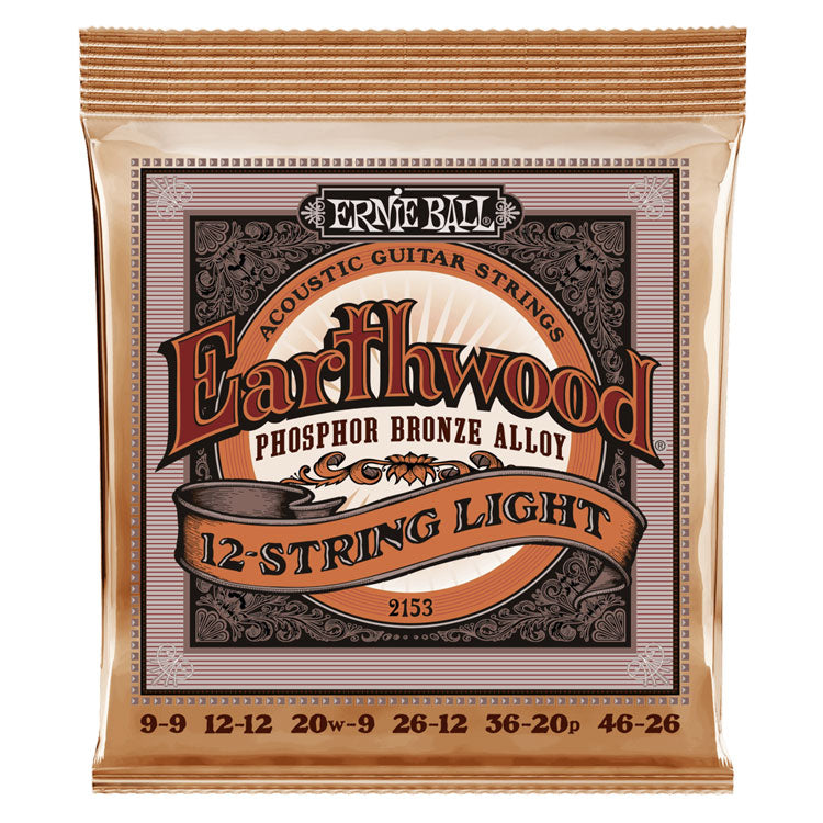 Ernie Ball Earthwood Phosphor Bronze Light 9-46 12-String Acoustic Guitar Strings