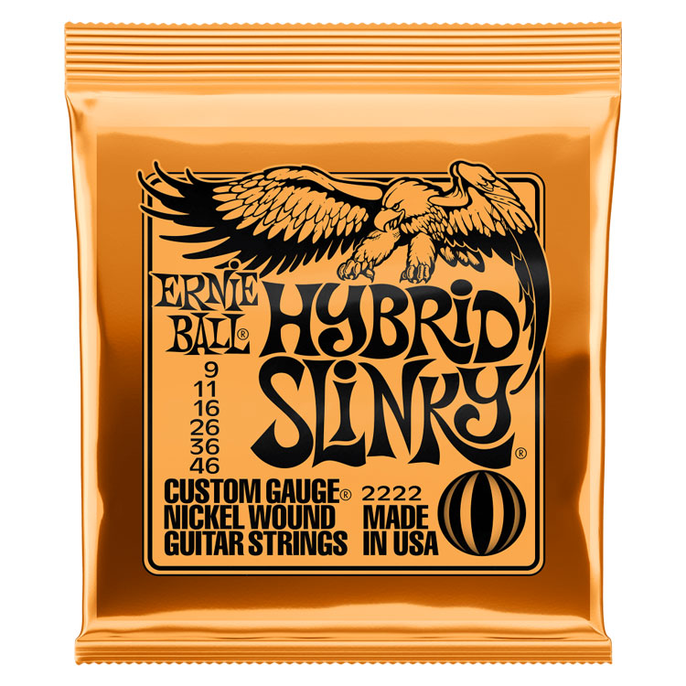Ernie Ball Hybrid Slinky 9-46 Nickel Wound 6-String Electric Guitar Strings