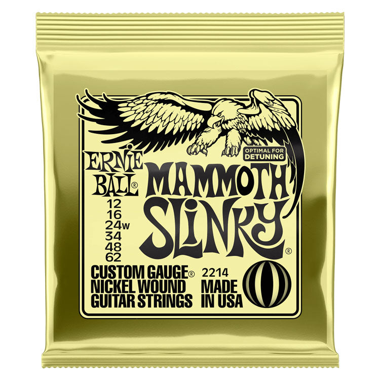 Ernie Ball Mammoth Slinky 12-62 Nickel Wound with Wound G 6-String Electric Guitar Strings