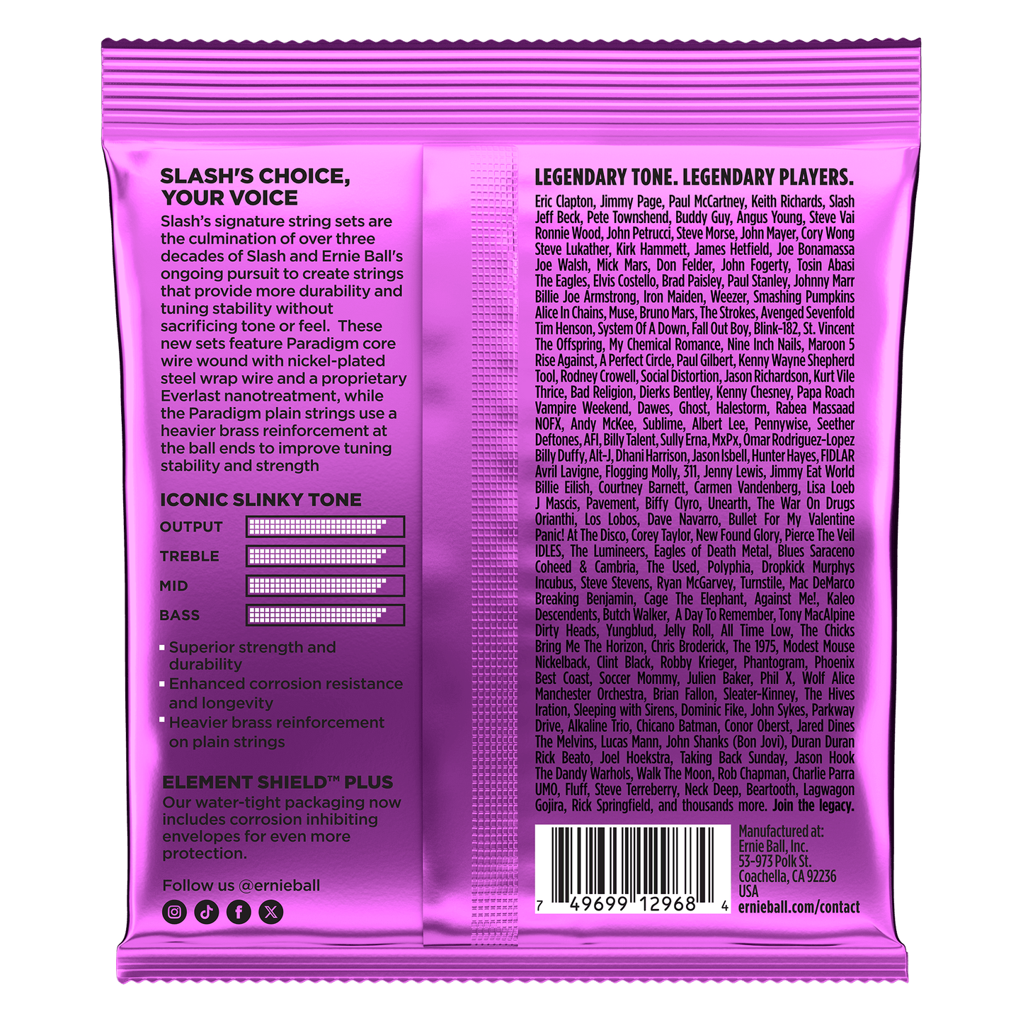 Ernie Ball Slash Signature Power Slinky 11-48 Electric Guitar Strings