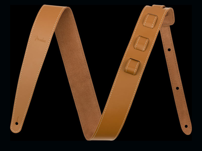 Fender 2" Essentials Leather Strap, Tan