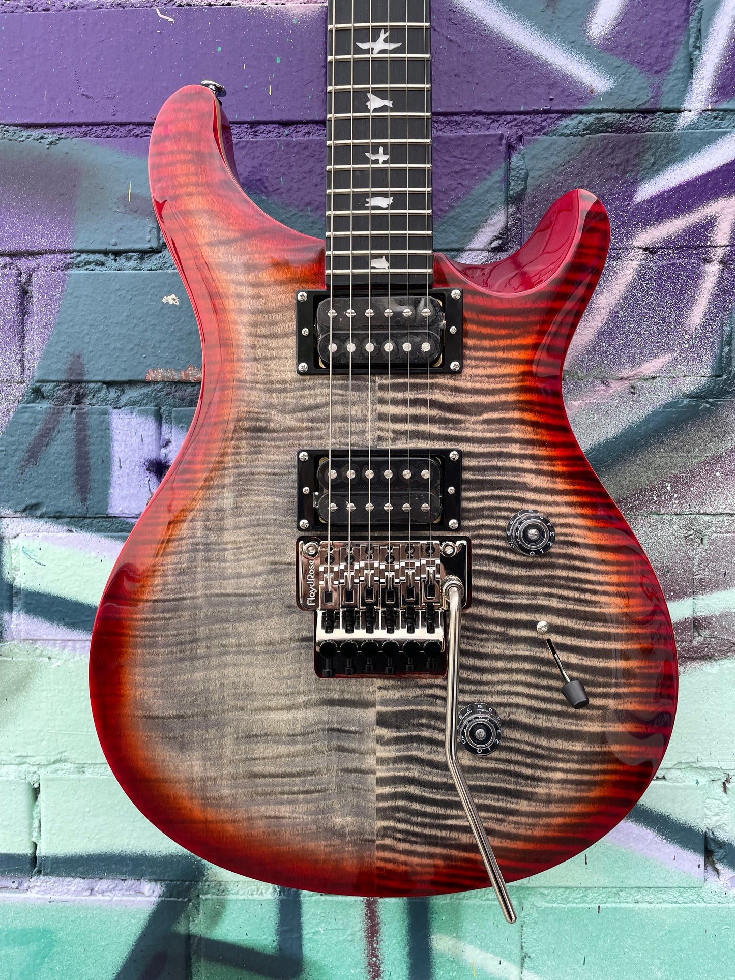 PRS SE Custom 24 "Floyd" Electric Guitar - Charcoal Cherry Burst