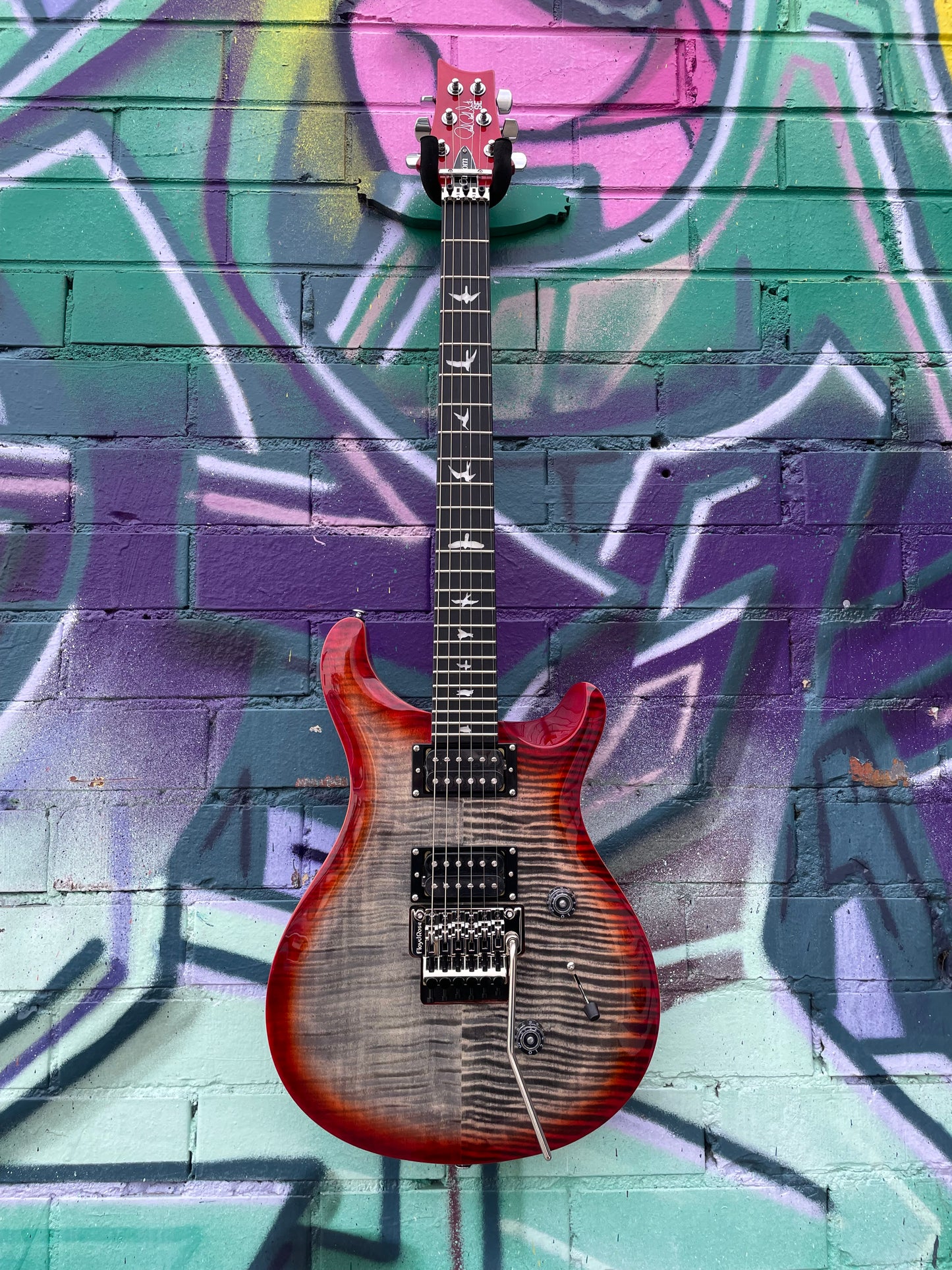 PRS SE Custom 24 "Floyd" Electric Guitar - Charcoal Cherry Burst