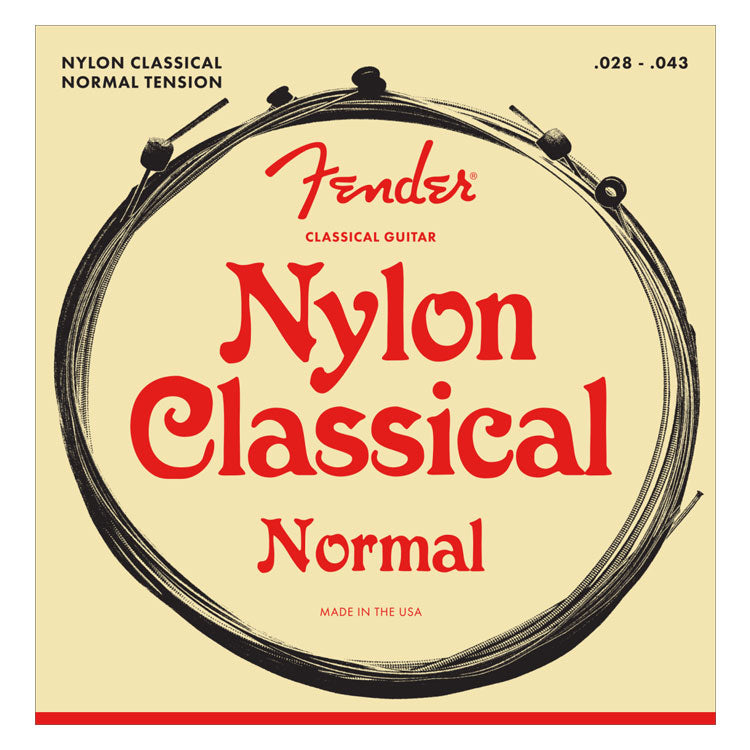 Fender 130 Clear/Silver 28-43 Normal Tension Ball End Nylon Classical Guitar Strings