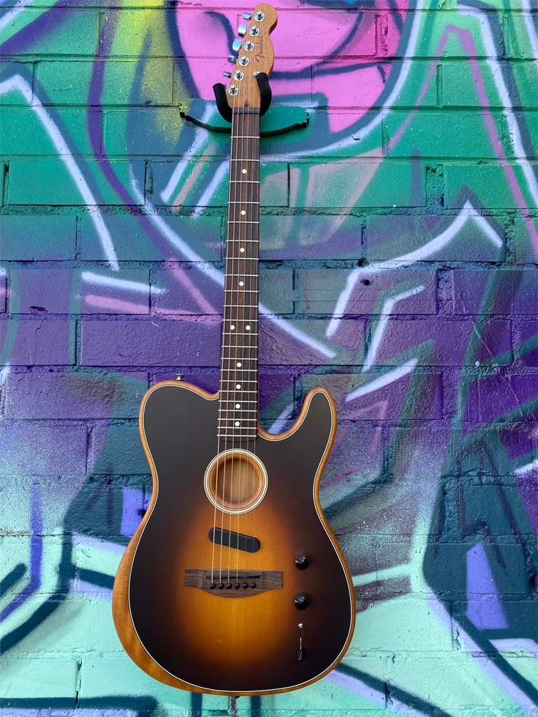 Fender Acoustasonic Player Telecaster Acoustic Electric Guitar - Shadow Burst