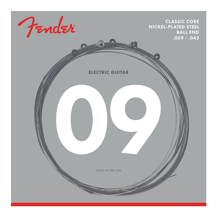 Fender Classic Core 9-42 Nickel Plated Steel Ball End 6-String Electric Guitar Strings