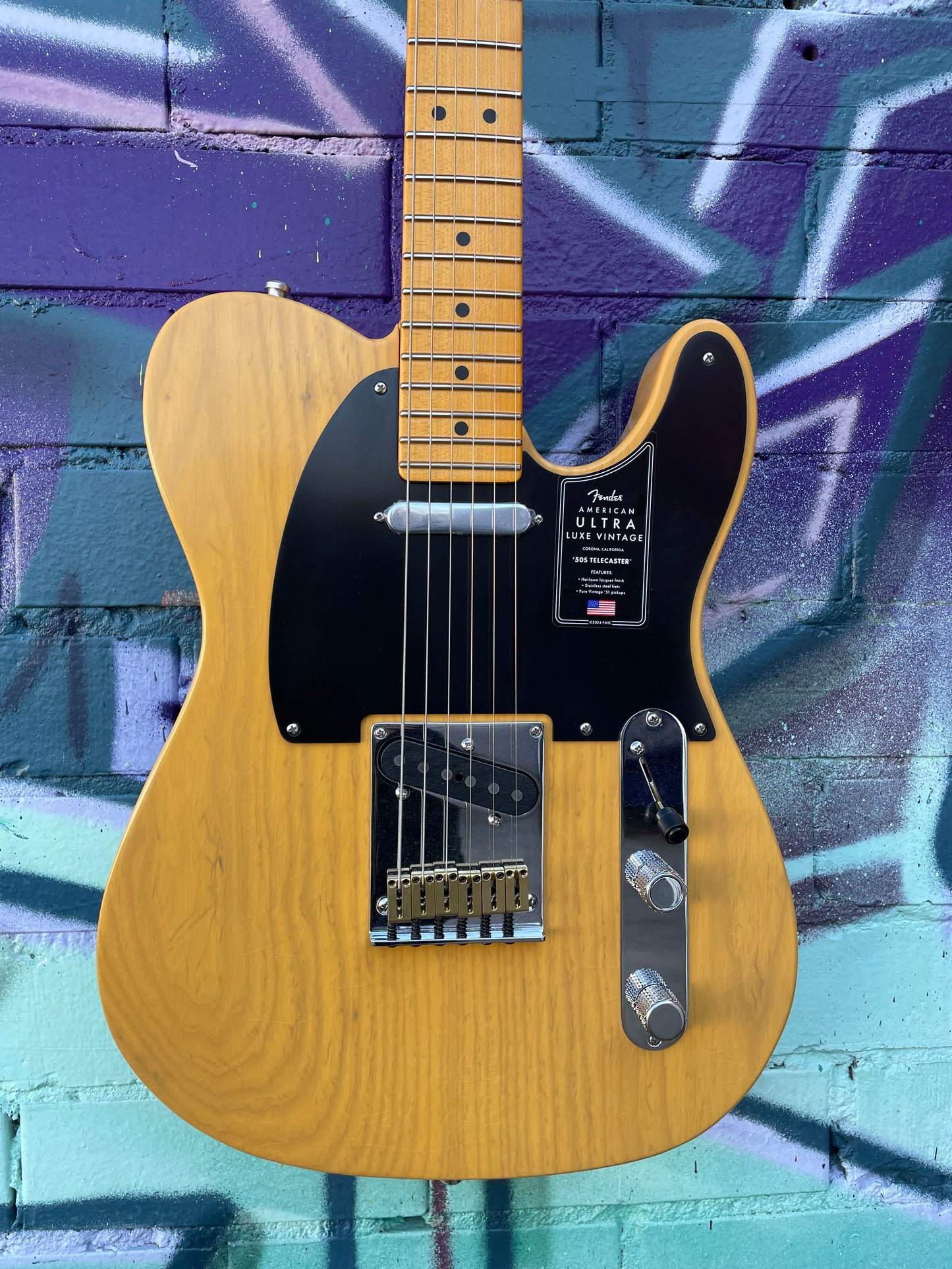 Fender American Ultra Luxe Vintage '50s Telecaster Electric Guitar - Butterscotch Blonde