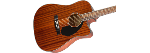 Fender CD-60SCE Dreadnought Electric Acoustic Guitar - All Mahogany