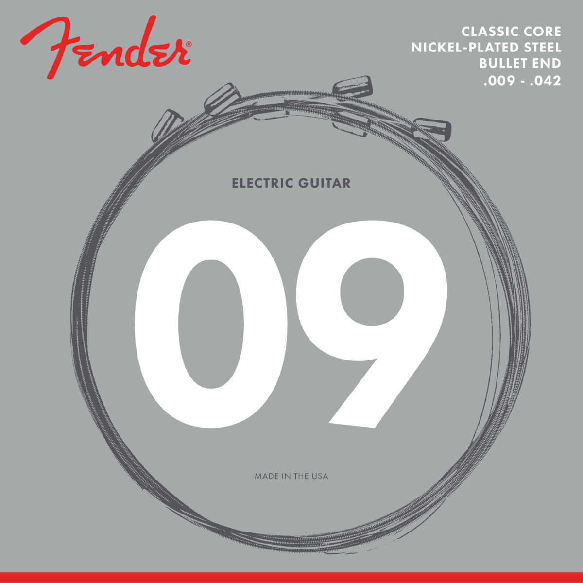 Fender Classic Core Nickel-Plated Steel Bullet-End - Electric Guitar Strings (09-42)