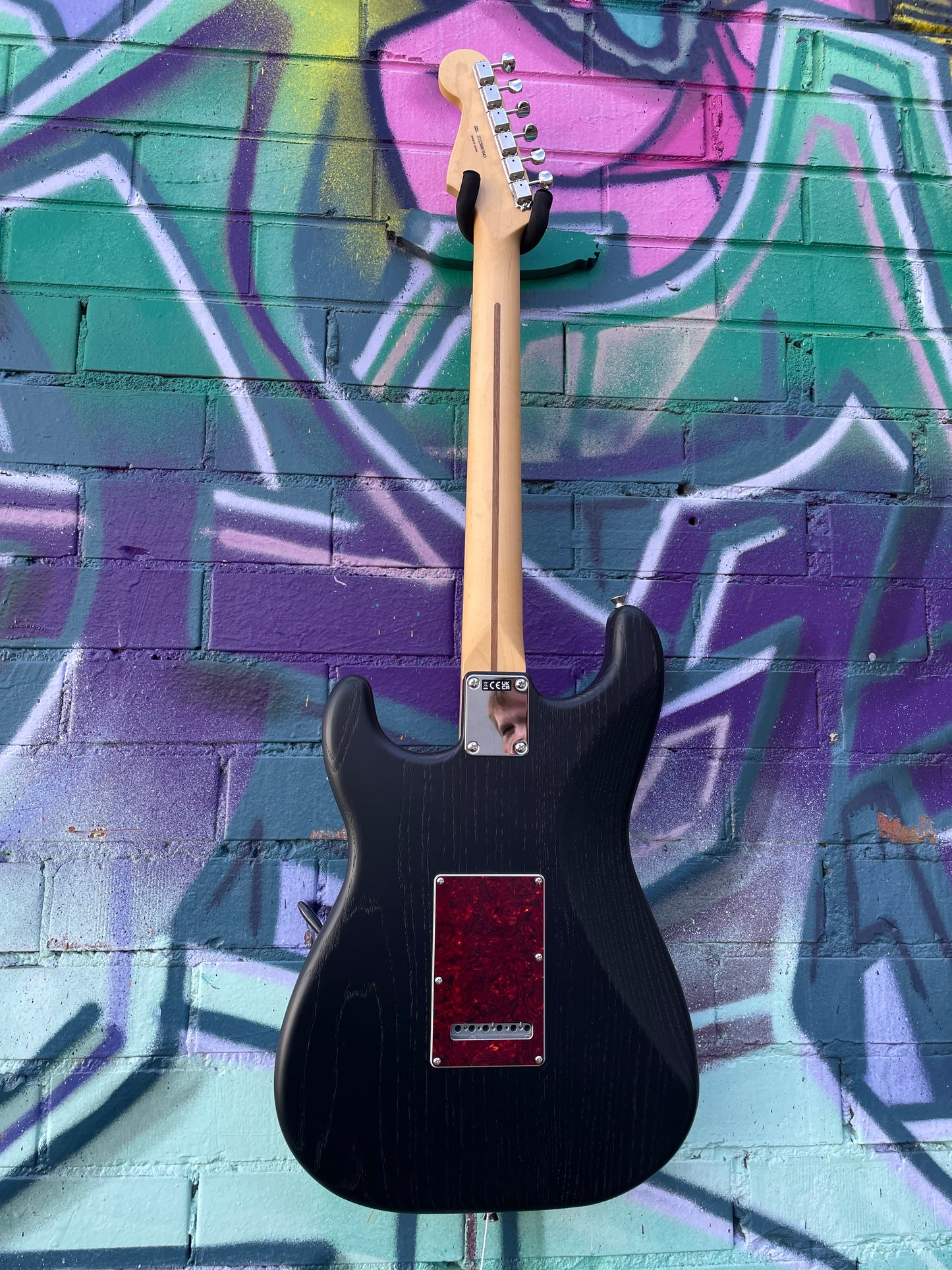 Fender Limited Edition MIJ Raw Ash Stratocaster Electric Guitar - Black
