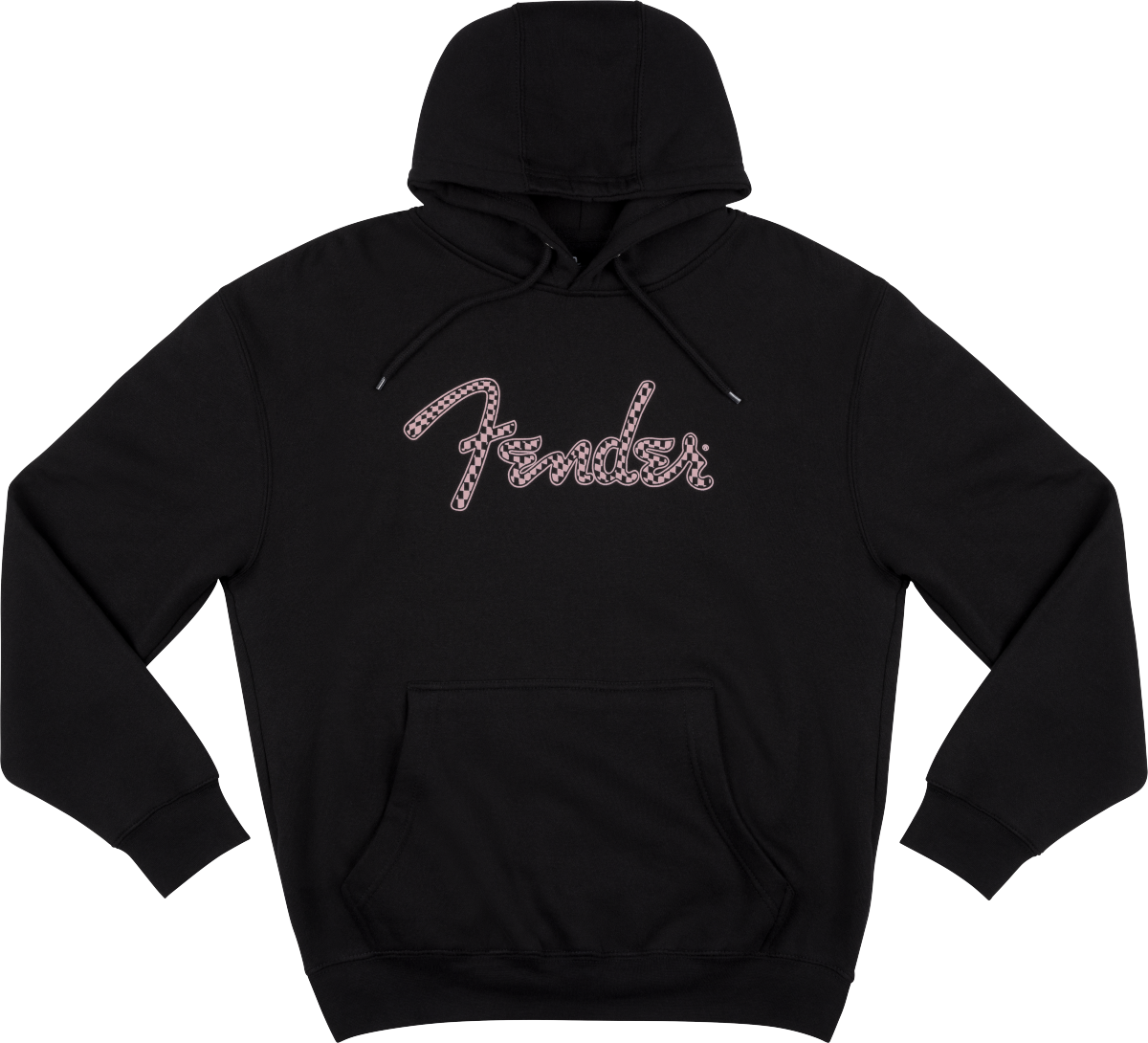 Fender Spaghetti Logo Wavy Checker Hoodie - Pink Checker