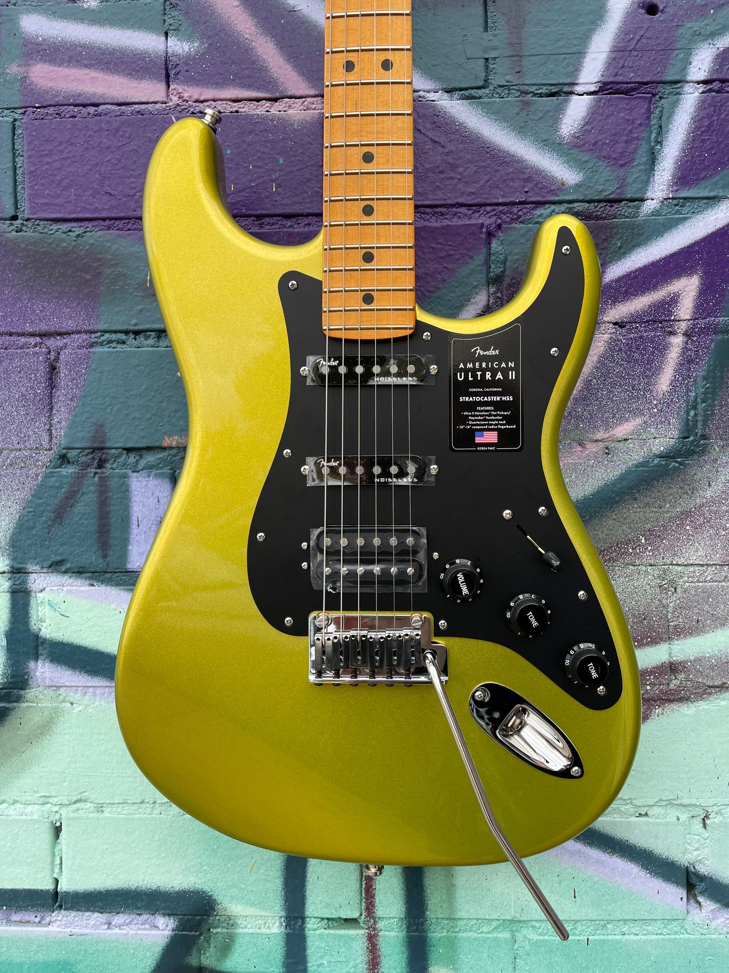 Fender American Ultra II Stratocaster HSS Electric Guitar - Solar Flare