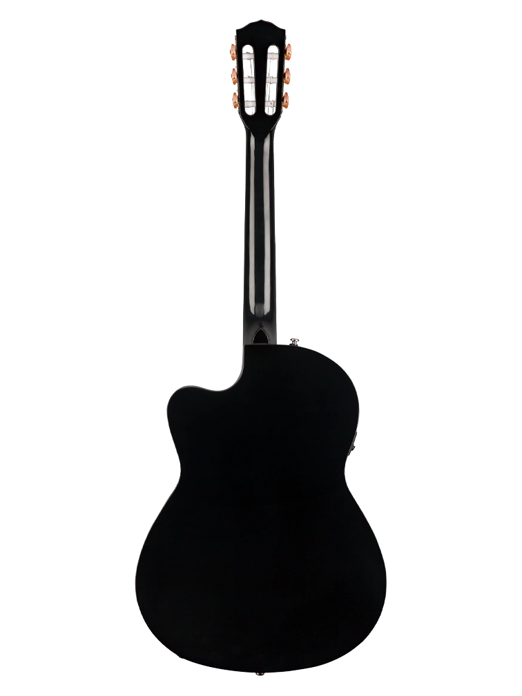 Fender CN-140SCE Nylon Thinline Electric Classical Guitar - Black