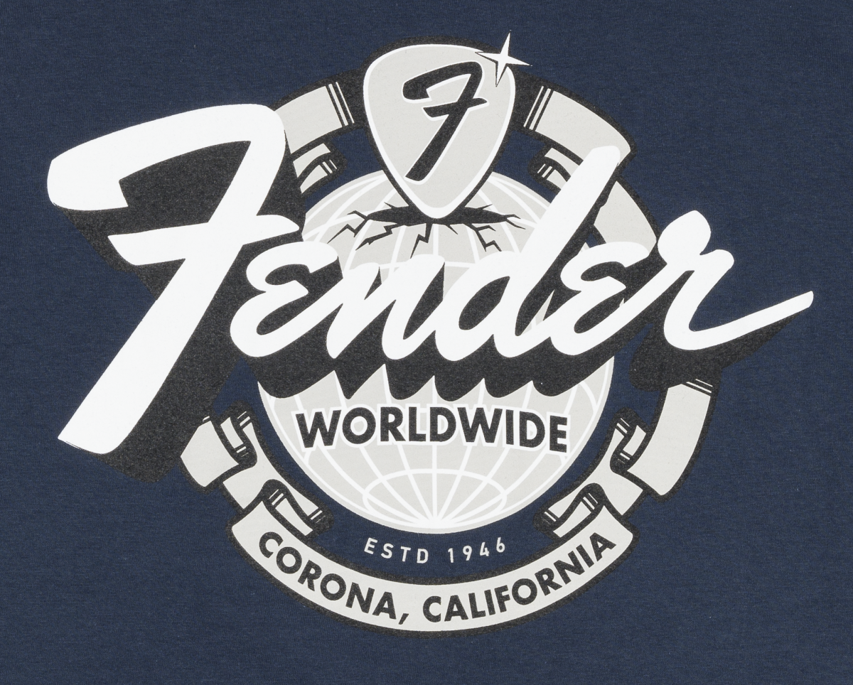 Fender World Wide Tee - Vintage Navy