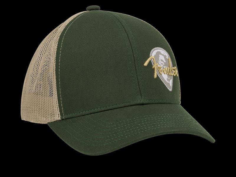 Fender Globe Pick Patch Hat, Green/Khaki, One Size