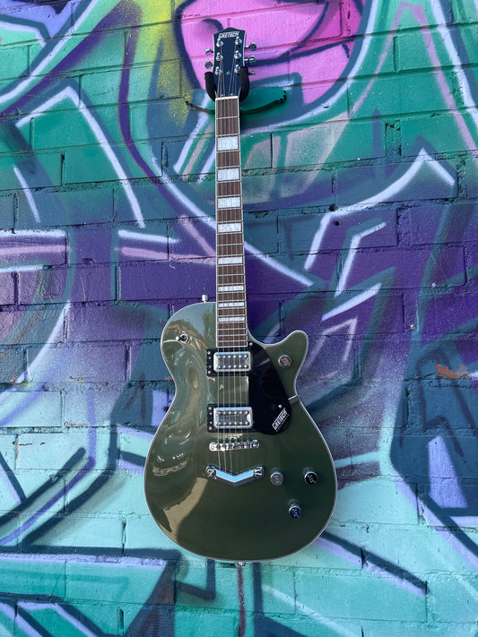 Gretsch G5220 Electromatic Jet BT Single-Cut V-Stoptail Electric Guitar - Olive Metallic