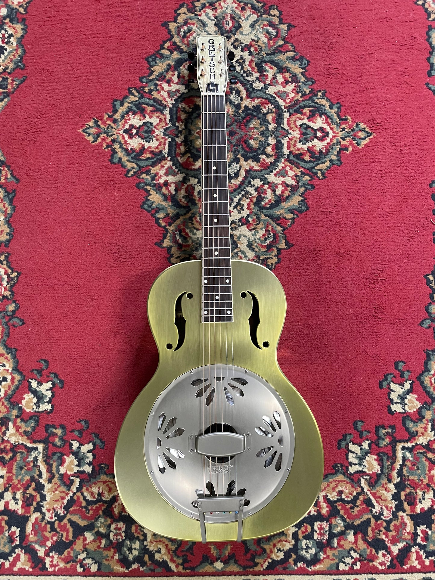 Gretsch G9202 Honey Dipper Special Round-Neck Brass Body Resonator Guitar - Bell Bronze
