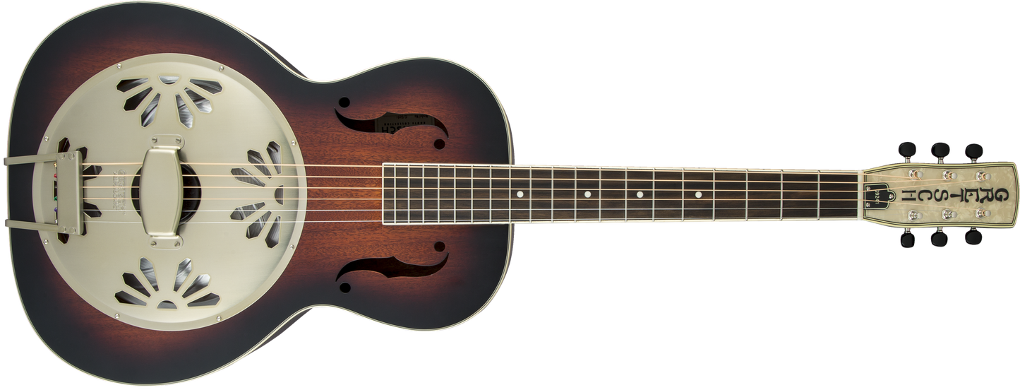 Gretsch G9241 Alligator Biscuit Round-Neck Acoustic Electric Resonator Guitar - 2-Colour Sunburst