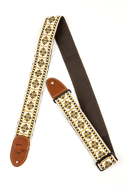 Gretsch "G Brand" Series Strap - Diamond Brown Ends