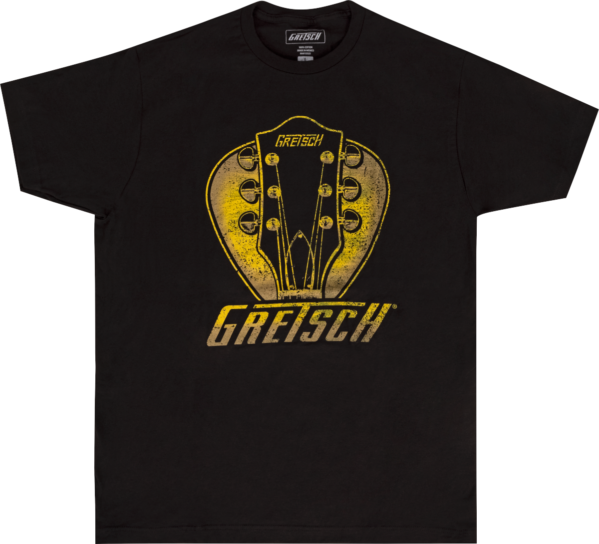 Gretsch Headstock Pick T-Shirt - Black (Large)