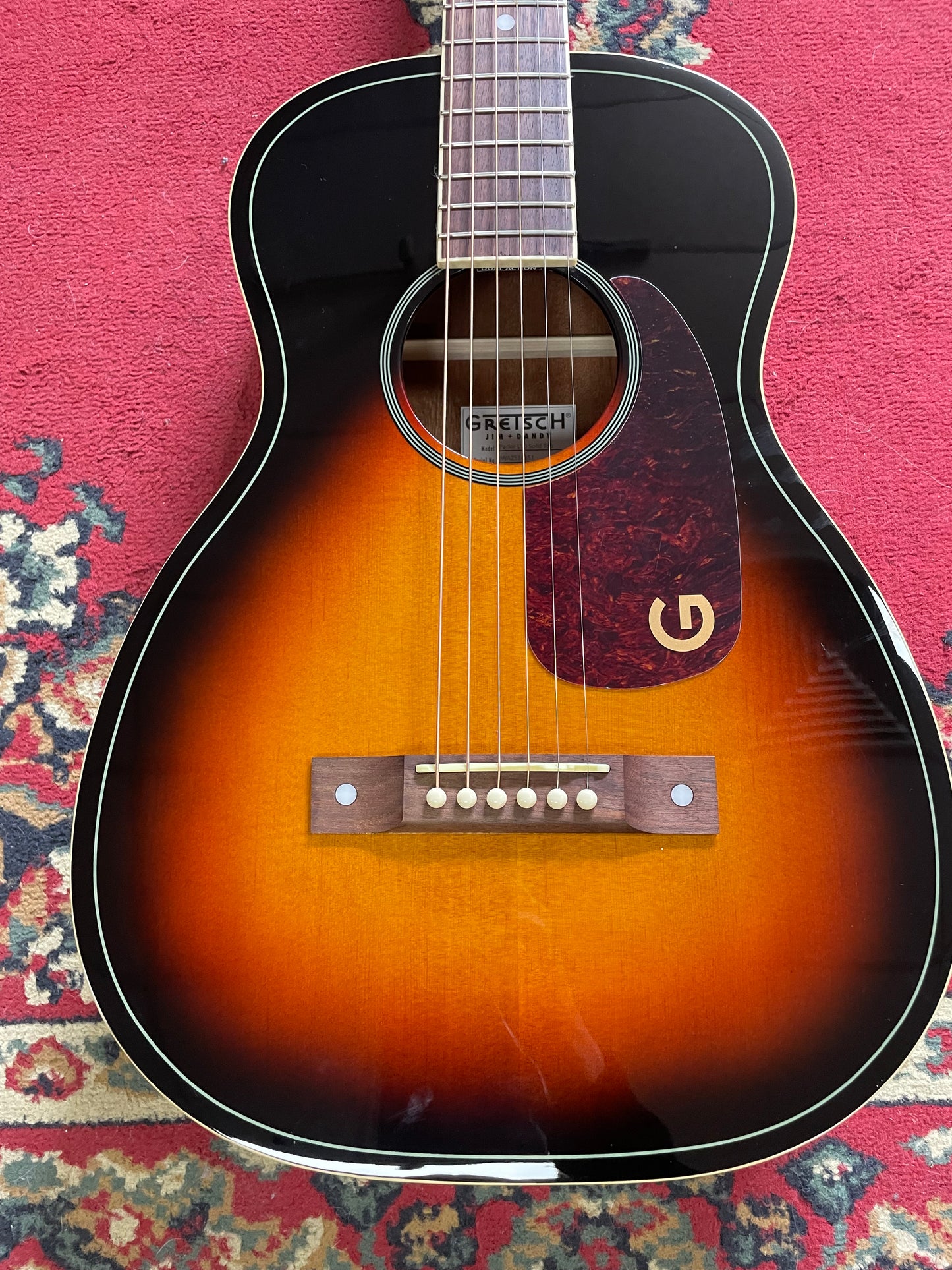 Gretsch Jim Dandy Parlor Acoustic Guitar - Deep Cherry Burst