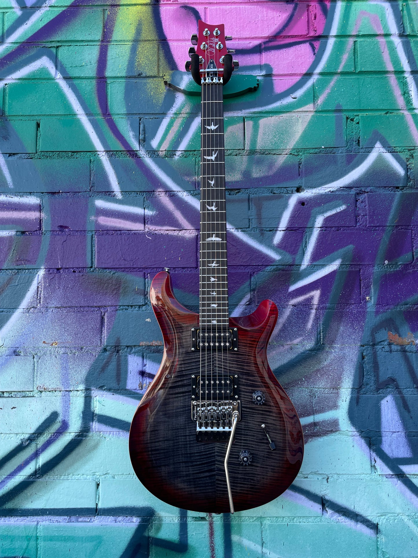 PRS SE Custom 24 "Floyd" Electric Guitar - Charcoal Cherry Burst