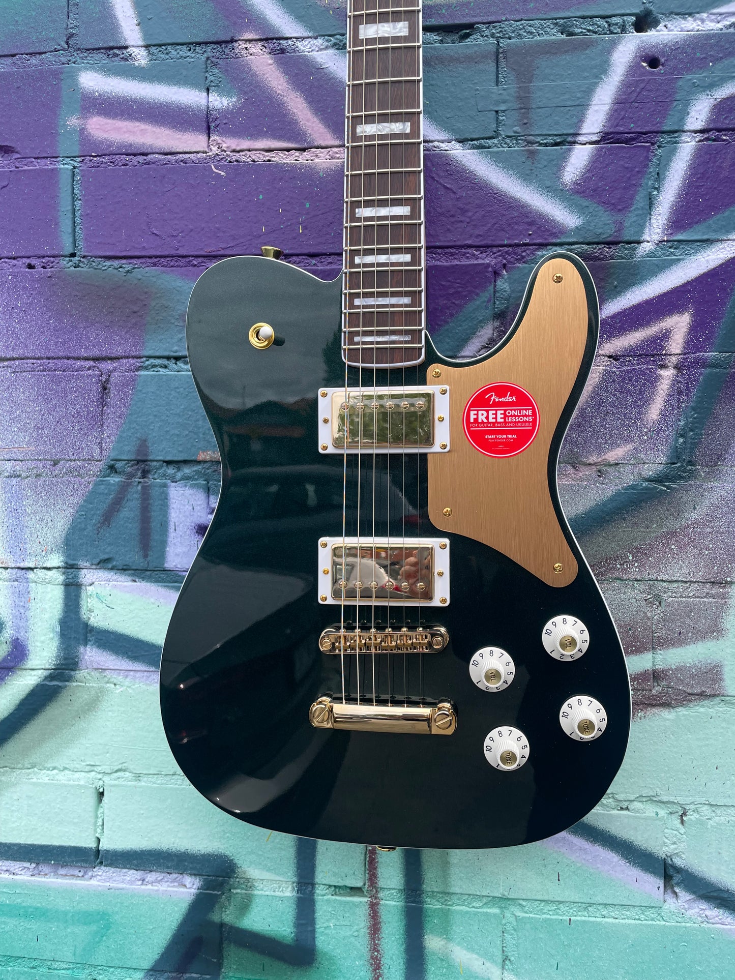 Squier Limited Edition Paranormal Troublemaker Telecaster Deluxe Electric Guitar - Cadillac Green