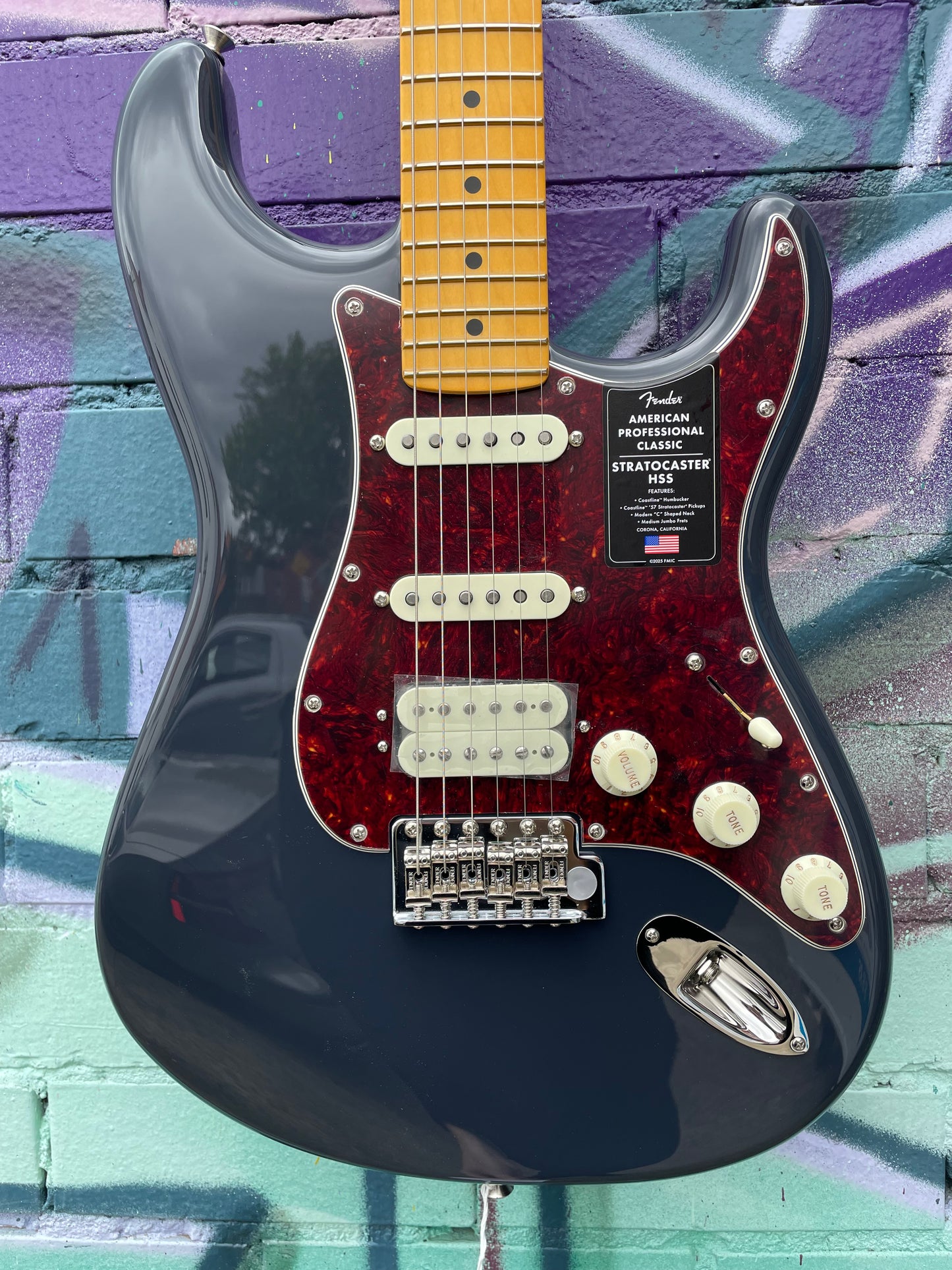 Fender American Professional Classic Stratocaster HSS Electric Guitar - Faded Black