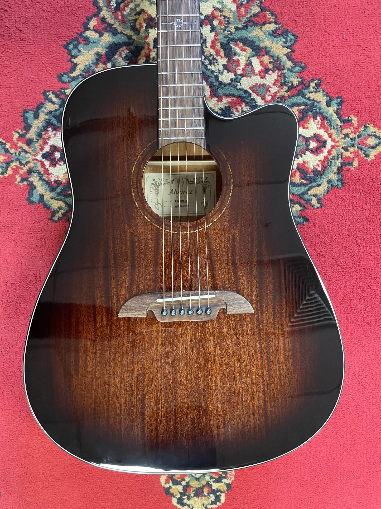 Alvarez AD66CESHB Dreadnought Electric Acoustic Guitar - Shadowburst/Gloss