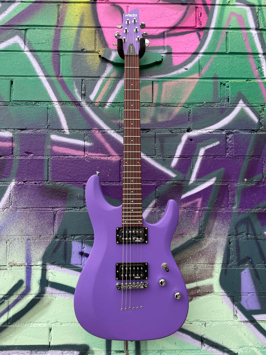 Schecter C-6 Deluxe Electric Guitar- Satin Purple