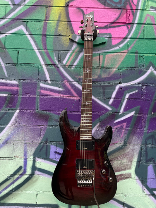 Schecter Demon-6 FR Electric Guitar- Black Cherry Burst