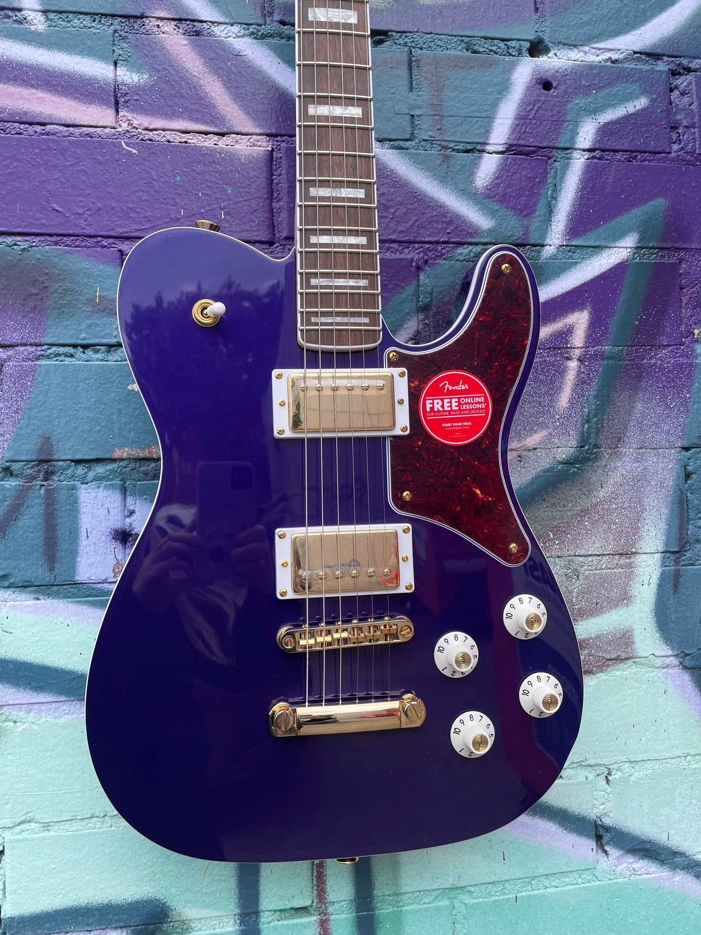 Squier FSR Limited Edition Paranormal Troublemaker Telecaster Deluxe Electric Guitar - Purple Metallic