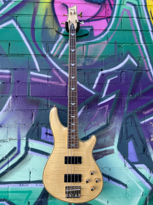 Schecter Omen Extreme-4 Electric Bass Guitar, Gloss Natural