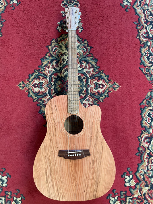 Cole Clark FL1EC-RDM Acoustic Electric Guitar, She Oak FB - Redwood/ Maple