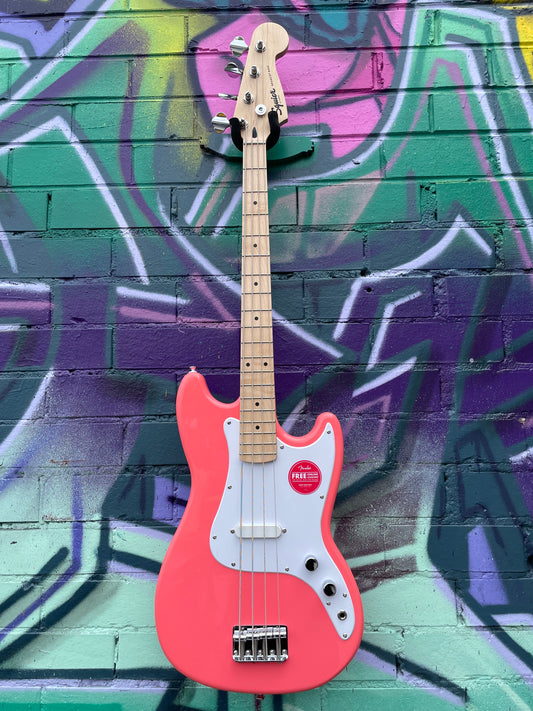 Squier Sonic Bronco Bass- Tahitian Coral