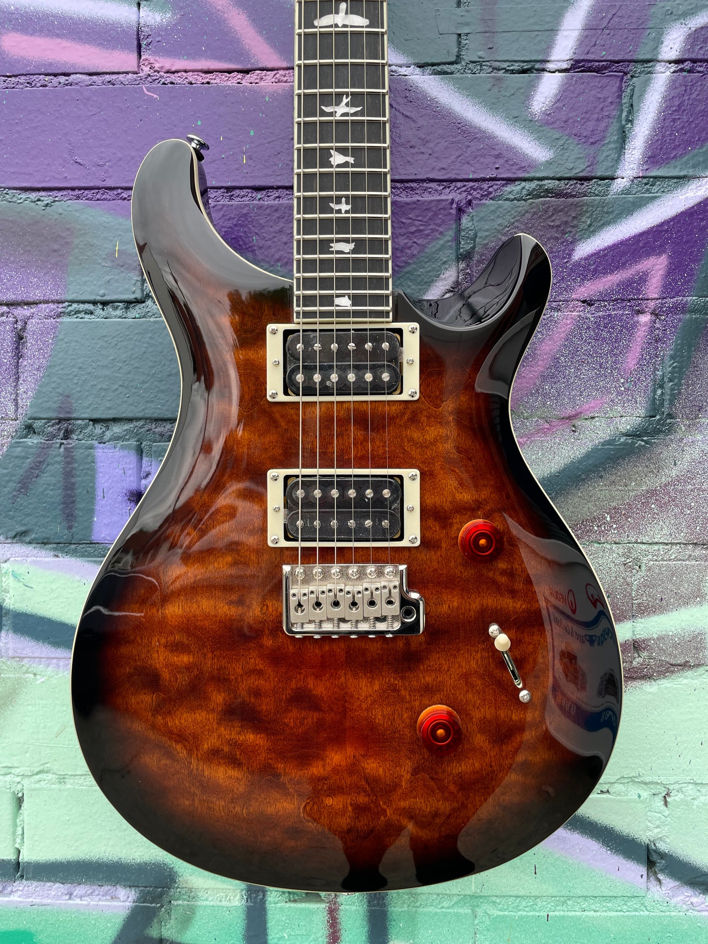 PRS SE Custom 24 Quilt- Black Gold Burst