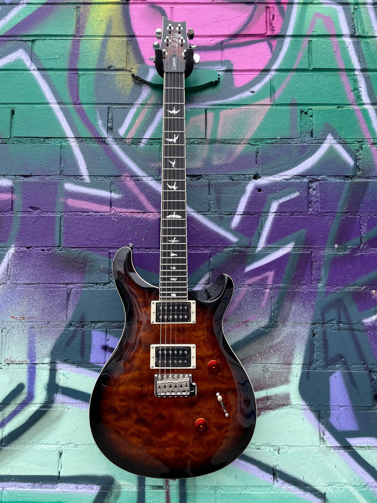 PRS SE Custom 24 Quilt- Black Gold Burst