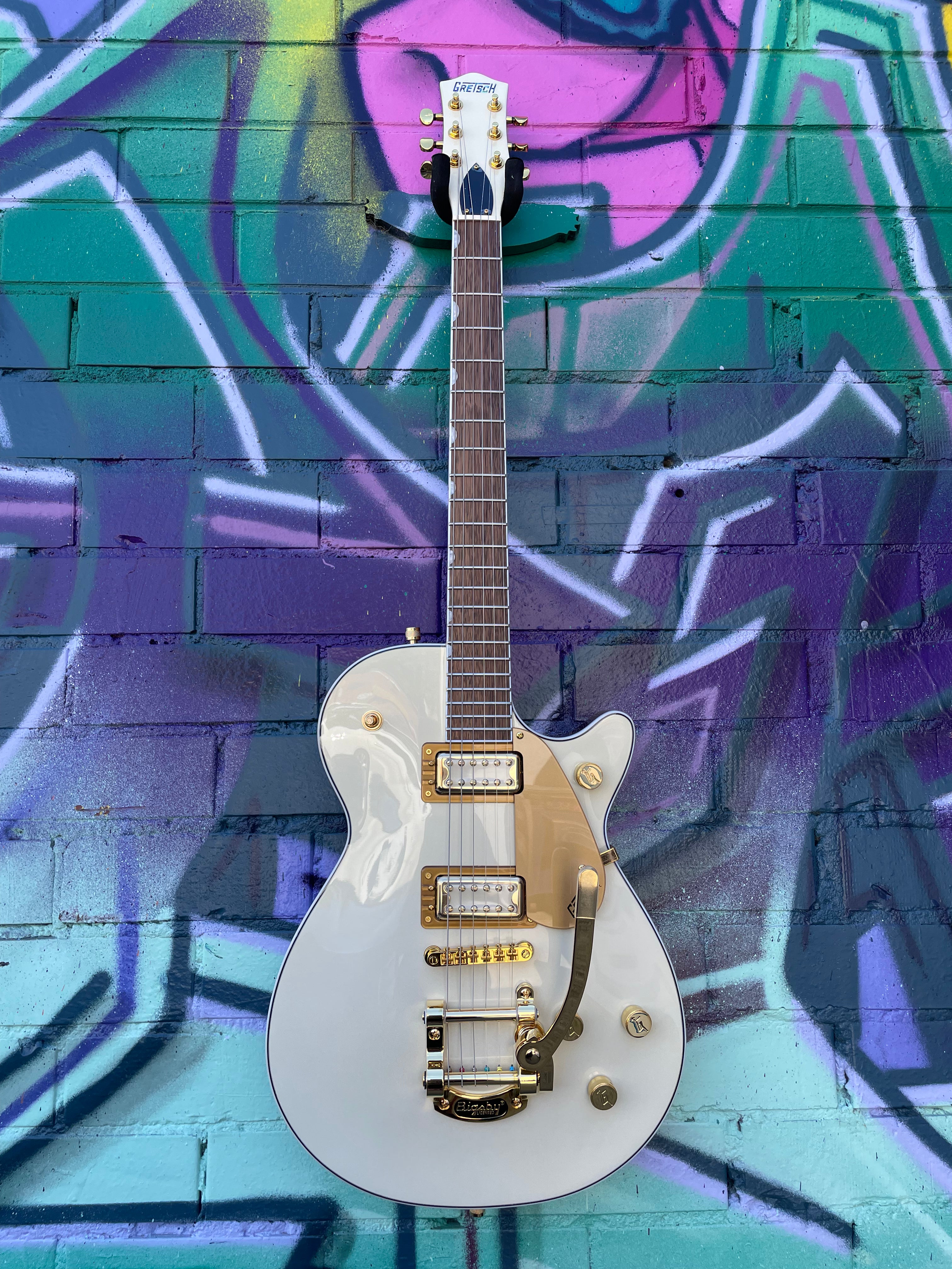 Gretsch electromatic white online and gold